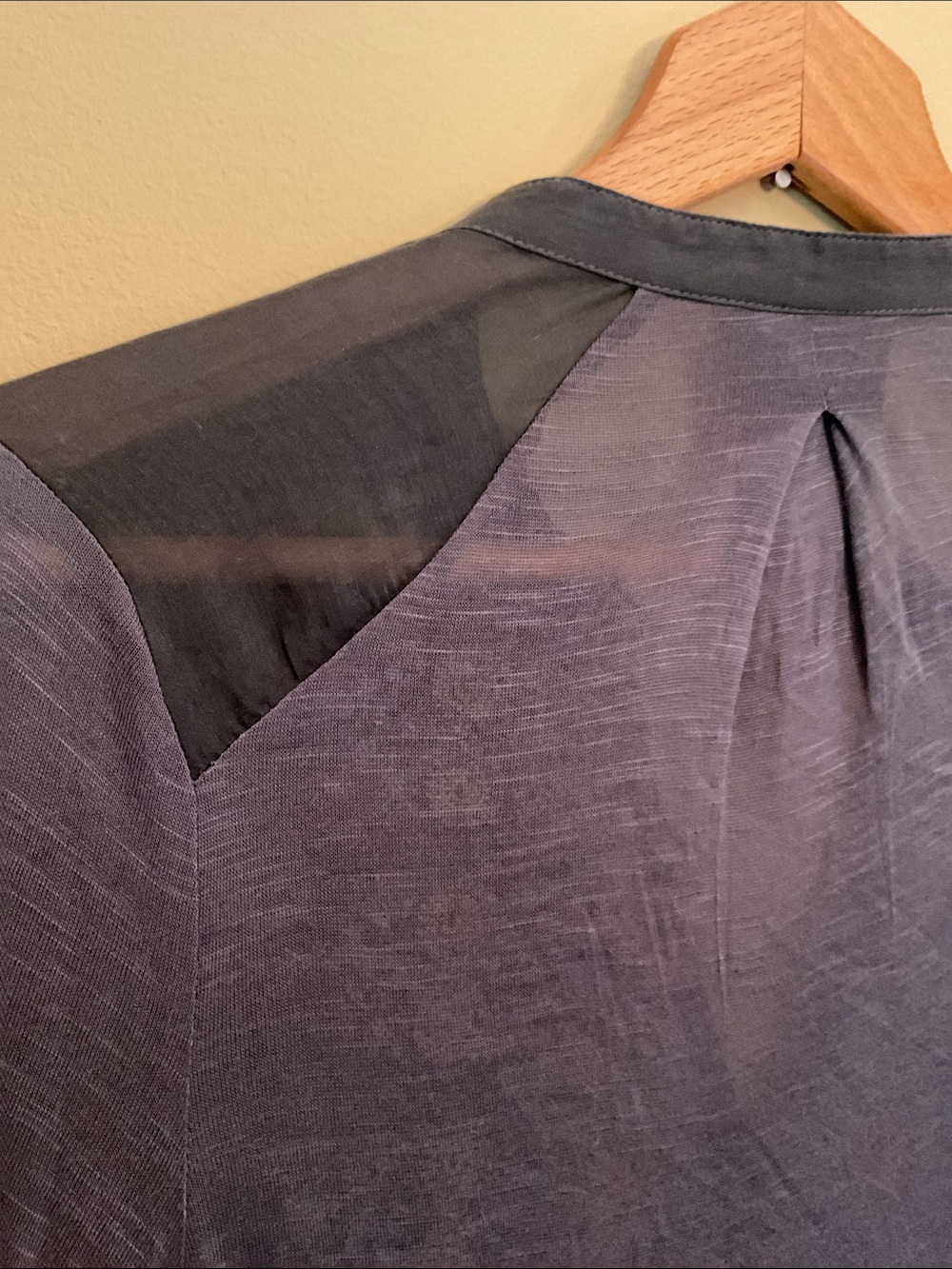 Anthropologie TINY Embroidered Black and Gray Silk Blend Boho V-neck Blouse - Picture 8 of 11